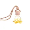 Colorful Essential Oil Auto Ornament Flower Shape Perfume Pendant Car Perfume Bottles Car-styling Hanging Glass Bottle Air Freshener