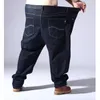 Плюс большой размер черных джинсов мужчин 5xL 6xL 7xL 8XL 54 56 58 59 60 200 кг эластичные джинсовые брюки мужские брюки Джинские брюки мужские одежды 201116