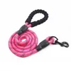 Longueur personnalisée 1/1 Laisse de chien en nylon Réfléchissant Pet Lead Heavy Duty Corde de traction P Chaîne Formation Laisses LJ201112