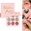 Cmaadu 9 färger matt shimmer ögonskugga palett vattentät glitter diamant pigment highlighter makeup rosa ögonskugga 50 uppsättningar / parti dhl