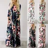 Hilorill Летнее Длинное Платье Цветочные Принты Boho Плятины Boho Maxi Платье Женщины Вечернее Платье Вечеринки Санктра Vestidos de Festa 201204