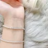 2021 Ins Best verkopende luxe sieraden Top verkopen Hoge kwaliteit 10KT WhiteRose Gold Fill Princess Cut Diamond Party Women Wedding Bracelet Gift