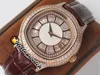 TWF V8 Version New BLACK -TIE G0A35022 Miyota 850P Automatik Herrenuhr Diamant Zifferblatt Roségold Diamant Lünette Lederuhren Hello_watch