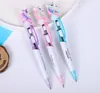 Cartoon Unicorn Light Pen LED Lights Silica Head Gel Pen Glowing Ballpoint Pen Student Stationery School Writing Gift Supplies GD15190578