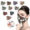 Floral print masker ademende opvouwbare mond maskers anti stof wasbaar herbruikbaar zonnescherm maskers gezichtsmasker zonder filter masker CCB3476