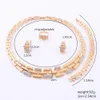 나이지리아 매력 신부 럭셔리 쥬얼리 실버 컬러 목걸이 팔찌 귀걸이 반지 두바이 웨딩 패션 쥬얼리 세트