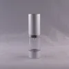 High Quality 15ml 30ml 50ml Airless Pump Cosmetic Lotion Bottle Matte Silver 30ML Travel Empty Cylinder Airless Facial Cream Pump Bottle Wholesale Freeship