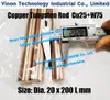 Ø20x200Lmm Koper Tungsten Rod W75 (koper 25% + wolfraam 75%), sparkerosie koperen wolfraam elektrode legering ronde bar dia. 20 mm lengte 200mm