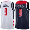 Nuevo impreso 7 Killian Hayes Jersey 9 Deni Avdija 13 Kira Lewis JR 50 Cole Anthony Azul Blanco Rojo Negro Edición de baloncesto