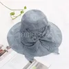 Kobiety Big Bow Sun Hat Szeroki Brim Summer Kapelusze Dla Kobiet Moda Plaża Ochrona uliczna Bucket Hat Samica Shade Suns Caps DE111