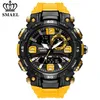 Smael Top Luxury Zegarki Mężczyźni Dual Display Watch Wodoodporny Sport Wristwatch Mens Wojskowy Zegar Armii Mężczyzna 1921 Relogio Masculino 220212