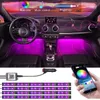 Neue Auto-LED-Lichtleiste, App-Steuerung, RGB-Neonlichtleiste mit Zigarettenanzünder, Musiksensor, DIY-Autodekoration, Atmosphärenlicht, 12 V