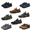 Mesh respirant Aqua chaussures natation chaussures d'eau hommes chaussures plates en plein air bord de mer doigts baskets mâle en amont chaussures de randonnée Y200420