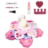 Enfants maquillage Toys Couchers de mode Set SAFE SAFE NONTOXIC FACILLE TOTER MAQUAUP Kit pour robe Girl Play House Cadeaux LJ1070126