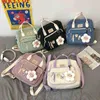 학교 소녀 꽃 배낭 여성 가방에 대 한 작은 캔버스 한국어 미니 스타일 배낭 여성 작은 schoolbag 배낭 배낭 202211