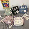 Pequena tela coreana mini mochila estilo para saco de mulheres para escola menina mochila flor feminina schoolbag de saco de escola feminino 202211