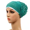 Turbante elástico musulmán para mujer, bufandas para la cabeza, gorro de quimio, pañuelo para la cabeza para la pérdida de cabello, turbante para mujer, ropa de calle, estampado de algodón para mujer