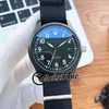 NEU Naval Air Combat Force IW326901 Miyota 8215 Automatische Herren Uhr Schwarzes Zifferblatt Pvd Schwarzstahl Hülle Watcehs Swis271i