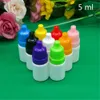 100pcs 5ml Empty White Plastic Small Essential Oil Bottles E Liquid Nicotine Packaging Perfume Mini Container Free Shippinggood quantity