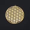 Charms 3pcs/lot The Flower Of Life 316L Stainless Steel DIY Earring Wholesale For Jewelry Making Finding Supplies