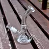 8 "bécher en verre bong conduite d'eau de 5 mm d'épaisseur avec tige en verre + bol en verre plates-formes pétrolières femelles de 18 mm