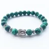 Urok Bracelets Klasyczne naturalne malachite z koralikami bransoletka niebieska lawa budda perła odpowiednia męska i żeńska przyjaciółka mecz 1