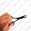 MOQ 100 PCS Personalizado Logotipo Black Scissors para Barba Bigode Bruxas Goates e Hairs Ferramenta de Grooming Aço Inoxidável