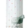 Vorhang Vorhänge Sheer Vorhänge Rosa Schmetterling Print Tüll Für Wohnzimmer Mädchen Zimmer Küche Hochzeit Dekor Fenster Panel Cortinas Stereosco