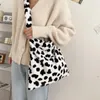 Designer-2020 Cow Pattern Crossbody Bags for Women Autumn Winter Plush Soft Shoulder Messenger Shopping Bag Fluffy Handbags and Purses