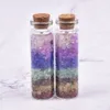 WHO Crafts Natural Rose Gravel Stone Infused Gemstone Crystal Tree Glass Crushed Stone Wishing Bottle4060267