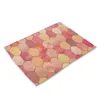 1st Colorful Geometric Printed Kitchen Placemat Dining Table Mat Coaster Cotton Linen Pads Cup Mats 42*32CM Home Decor MG0028