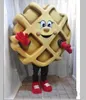 2018 Hot rea Waffle JM Smucker maskotdräkt anpassade snygga kostymsatser mascotte fancy dress karnevalskostym