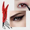 Black Eyeliner Ceam Gel Waterproof Makeup Cosmetic Long lasting Magical Black Eye liner Gel with Feathers Brushes