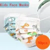 Barn andningsskydd Anti-föroreningar Engångsplan Masker Non-woven Cartoon Mouth Face Masks Kids Anti-Damm Andningsskydd Mask RRA3829