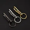 Aciller en acier inoxydable Tension Keille clé Black Gold Carabiner Car Keychain pour hommes Femmes Fashion Bijoux et Sandy