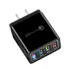 4 Port Fast Quick Charge QC3.0 USB Hub Wall Charger 3.5A Power Adapter EU US Plug Travel Phone Battery chargers socket