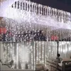 15m x 3m 1500-ledd varm vit ljus romantisk julbröllop utomhus dekoration gardin sträng ljus US standard varm vit za000937