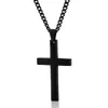 Stainless Steel Cross Pendant Necklaces Men Religion Faith Crucifix Charm Decoration Chain For Women Jewelry Gift