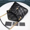 2022 High Qulity Classic Puffer Bag Bag Bolsa de ombro macio de couro genuíno feminino feminino composto bolsa de bolsa de bolsa Crossbod 221a