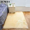 Tongdi tapete esteira macio elegante berçário desgrenhado de lã camurça de lã antiderrapante tapete de luxo decoração para casa sala de estar sala de estar 201214