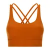 Lindos sutiãs esportivos para treino com tiras LU-122 mulheres sem fio sutiãs fitness yoga sem fio acolchoados push up tops atléticos 235x