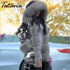 Tataria Mulheres Inverno Grosso Quente Com Capuz Parka Militar Parkas Parkas Casacos Hooded Colar Collar Jaqueta Mulher Faux Fur Velvet Jacket 201027