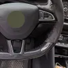 Hand-Stitched Black Carbon Fiber Suede DIY Car Steering Wheel Cover For Skoda Citigo Roomster Fabia Octavia Superb Karoq Rapid