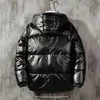 冬のメンズ光沢のあるジャケットファッション男性の綿の厚い暖かいパーカーのコート男性のカジュアルなウインドブレーカーサーマルスポーツウェアスリムジャケット1
