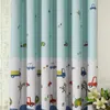 Cute Cartoon Car Curtains for Children Bedroom Living Room Window Decorations Household Polyester Screen Perforated Curtain LJ201224