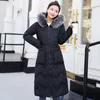 Wysokiej jakości damska kurtka zimowa podwójna dwie strony drukująca damskie płaszcz bawełniany ciepły szczupły slim parka 201214