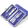 8 stks / set Nagels Clipper Kit Manicure Set Clippers Trimmers Pedicure Scissor Random Color Nail Tools Sets Kits Manicure Tool WXY068