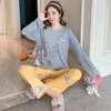 Herfst Leuke Cartoon Totoro Lange Mouw Pyjama Sets voor Vrouwen Nachtkleding Pak Pyjama Femme Pijama Mujer Homewear Thuis Kleding 201113246d