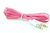 Nudel AUDIO AUX-kablar 3.5mm Auxillary Music Car Male to Male Extension Cord Stereo för MP3-spelare Smartphone Sumsung