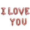 Palloncino con lettere dell'alfabeto I LOVE YOU da 16 pollici Decorazioni per San Valentino Palloncini per matrimoni Banner Forniture per decorazioni per feste di compleanno